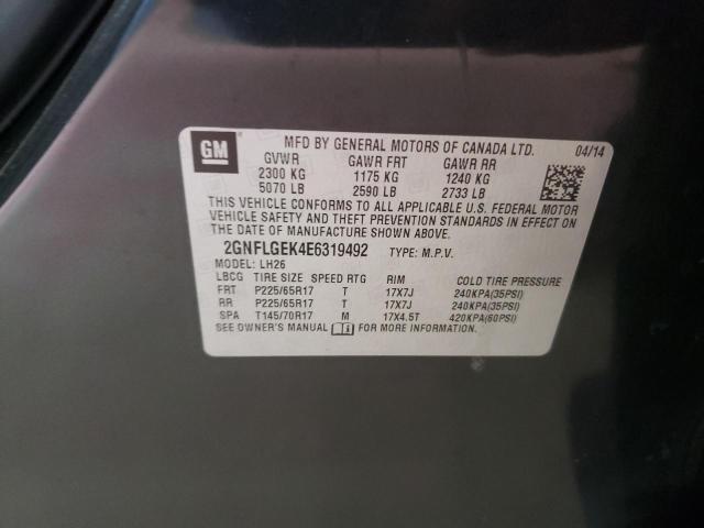 Photo 12 VIN: 2GNFLGEK4E6319492 - CHEVROLET EQUINOX LT 