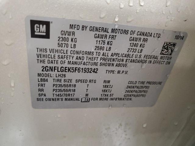 Photo 11 VIN: 2GNFLGEK5F6193242 - CHEVROLET EQUINOX 