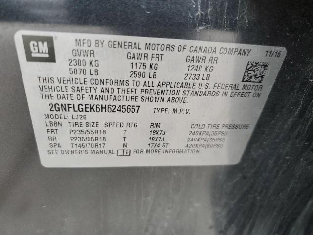 Photo 12 VIN: 2GNFLGEK6H6245657 - CHEVROLET EQUINOX PR 