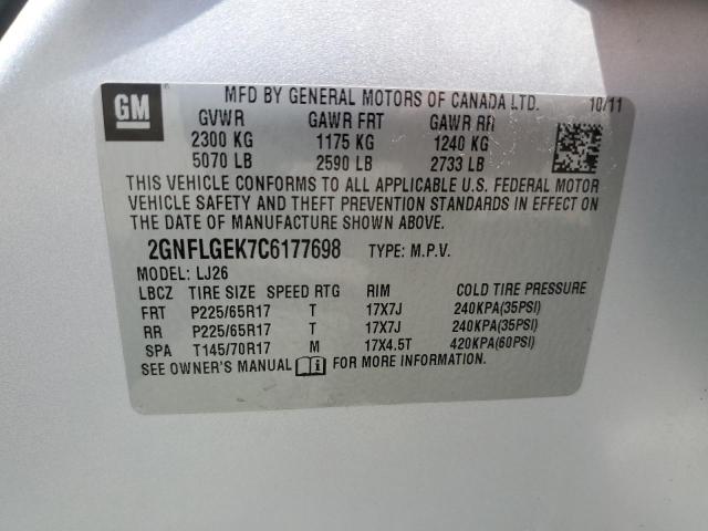 Photo 12 VIN: 2GNFLGEK7C6177698 - CHEVROLET EQUINOX 