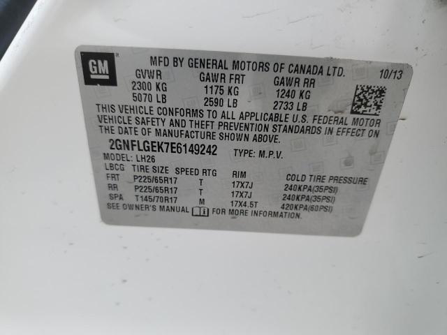 Photo 12 VIN: 2GNFLGEK7E6149242 - CHEVROLET EQUINOX LT 