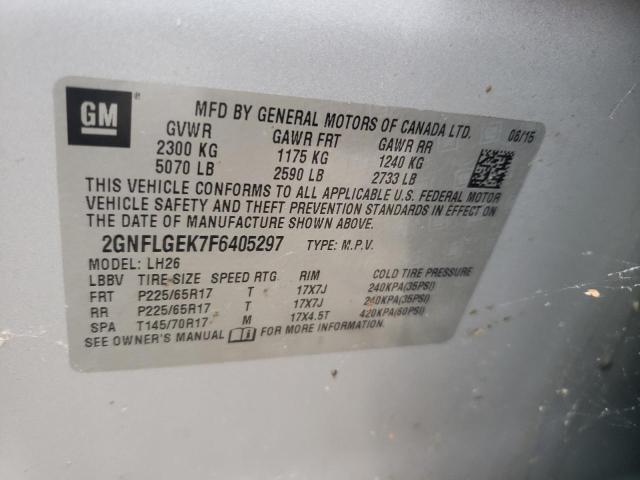 Photo 11 VIN: 2GNFLGEK7F6405297 - CHEVROLET EQUINOX 