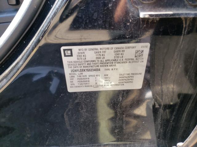 Photo 9 VIN: 2GNFLGEK7G6234004 - CHEVROLET EQUINOX 