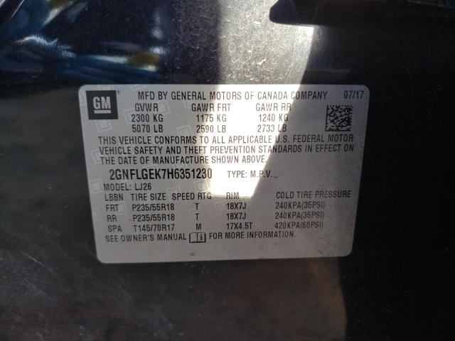 Photo 11 VIN: 2GNFLGEK7H6351230 - CHEVROLET EQUINOX 