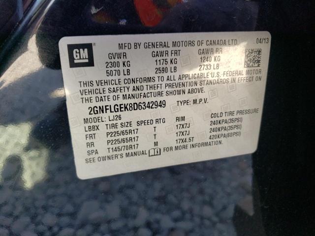 Photo 12 VIN: 2GNFLGEK8D6342949 - CHEVROLET EQUINOX LT 