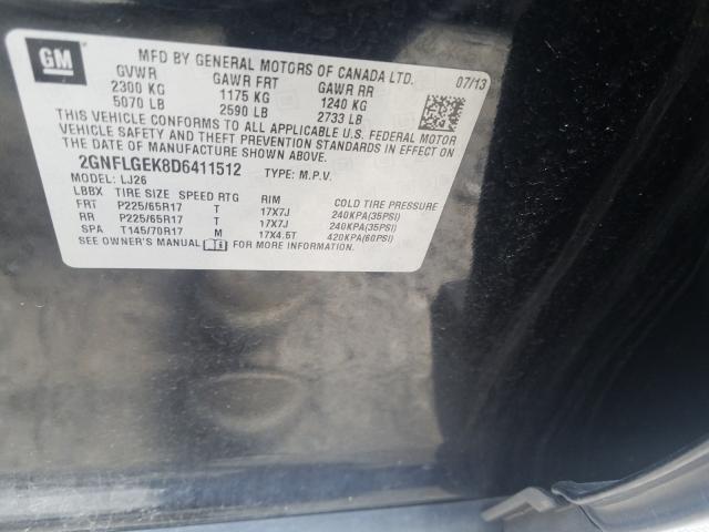 Photo 9 VIN: 2GNFLGEK8D6411512 - CHEVROLET EQUINOX LT 