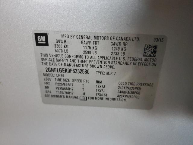 Photo 11 VIN: 2GNFLGEK9F6332580 - CHEVROLET EQUINOX LT 