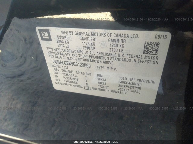 Photo 8 VIN: 2GNFLGEK9G6123860 - CHEVROLET EQUINOX 