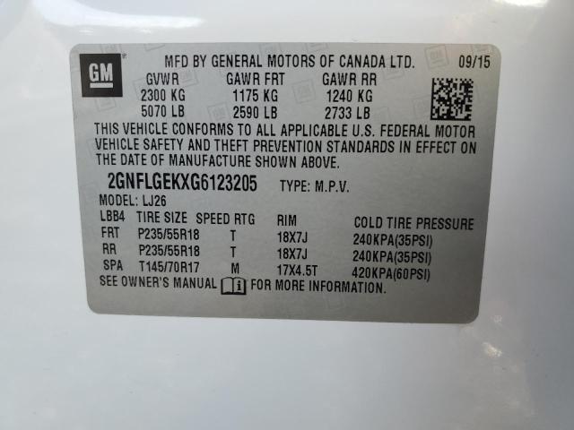 Photo 12 VIN: 2GNFLGEKXG6123205 - CHEVROLET EQUINOX 