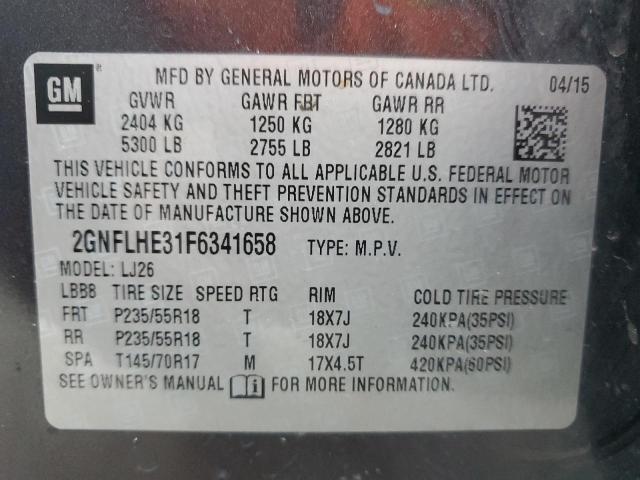 Photo 12 VIN: 2GNFLHE31F6341658 - CHEVROLET EQUINOX LT 