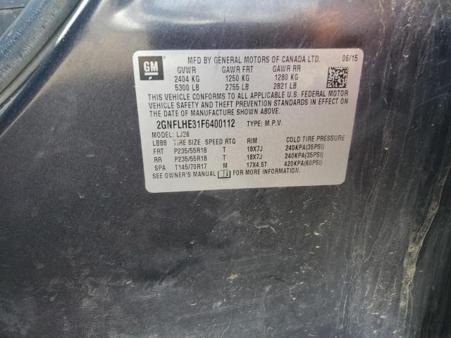 Photo 12 VIN: 2GNFLHE31F6400112 - CHEVROLET EQUINOX LT 