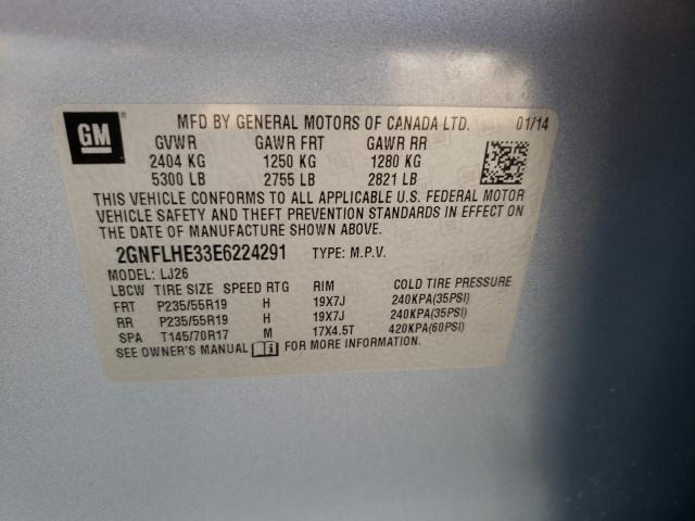 Photo 9 VIN: 2GNFLHE33E6224291 - CHEVROLET EQUINOX LT 