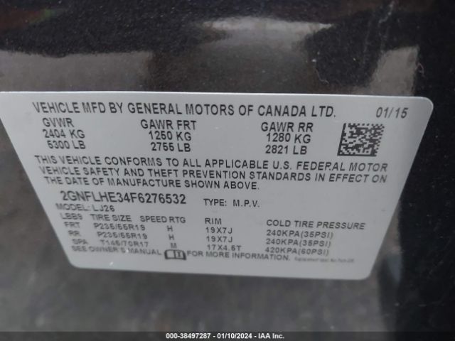 Photo 8 VIN: 2GNFLHE34F6276532 - CHEVROLET EQUINOX 