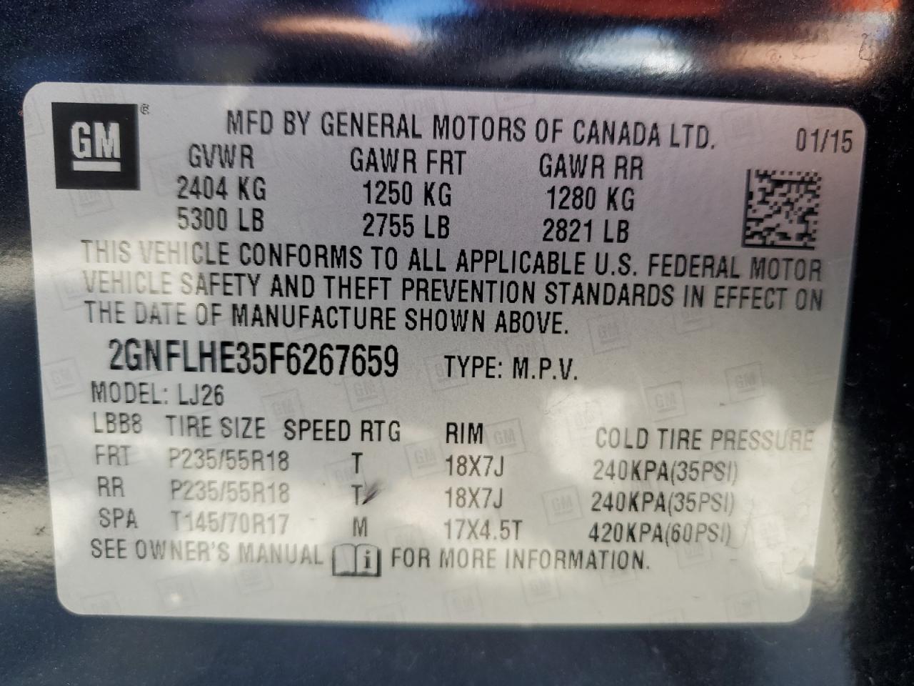 Photo 12 VIN: 2GNFLHE35F6267659 - CHEVROLET EQUINOX 