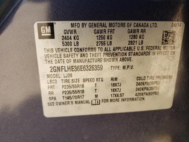 Photo 11 VIN: 2GNFLHE36E6326359 - CHEVROLET EQUINOX LT 