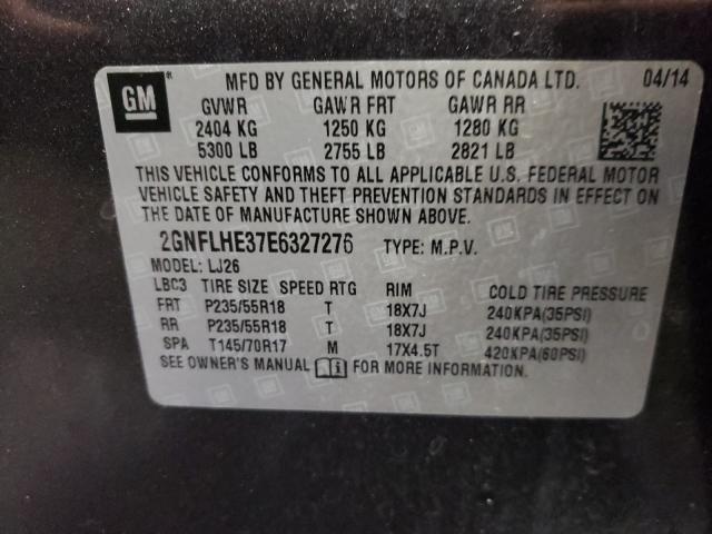 Photo 9 VIN: 2GNFLHE37E6327276 - CHEVROLET EQUINOX LT 