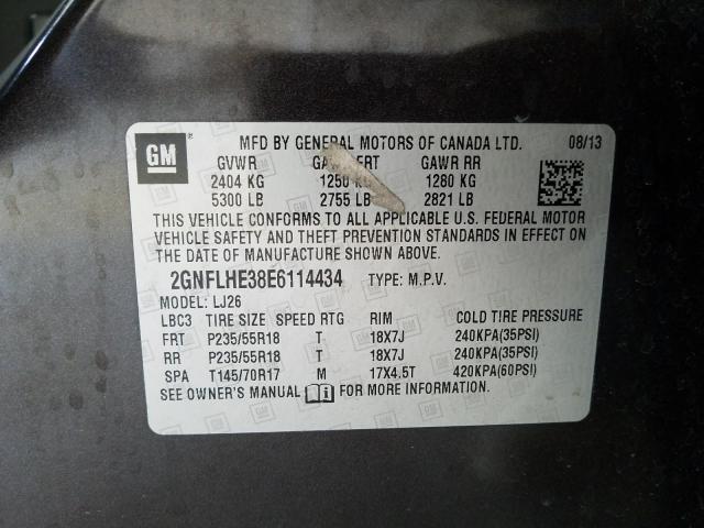 Photo 9 VIN: 2GNFLHE38E6114434 - CHEVROLET EQUINOX LT 