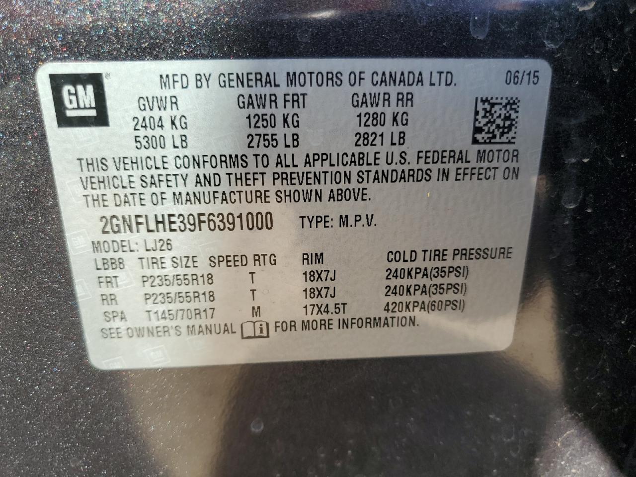 Photo 12 VIN: 2GNFLHE39F6391000 - CHEVROLET EQUINOX 