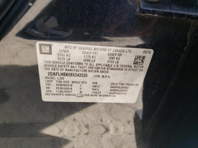 Photo 9 VIN: 2GNFLHEK6E6343525 - CHEVROLET EQUINOX LT 