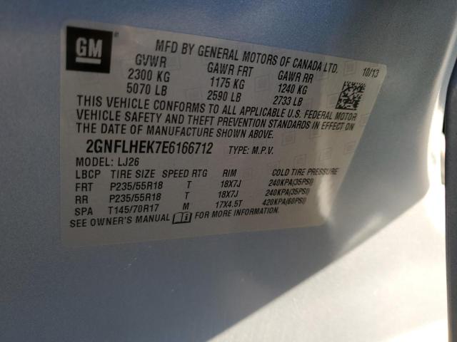 Photo 12 VIN: 2GNFLHEK7E6166712 - CHEVROLET EQUINOX LT 