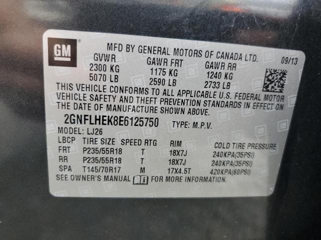 Photo 12 VIN: 2GNFLHEK8E6125750 - CHEVROLET EQUINOX LT 