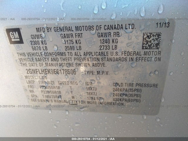 Photo 8 VIN: 2GNFLHEK9E6178506 - CHEVROLET EQUINOX 