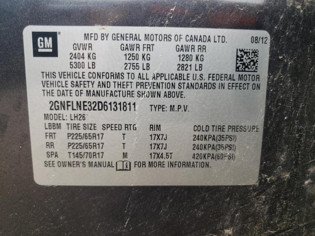 Photo 12 VIN: 2GNFLNE32D6131811 - CHEVROLET EQUINOX LT 