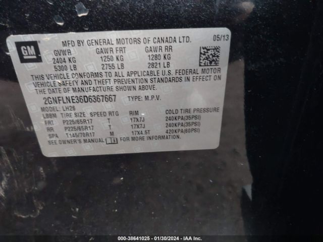 Photo 8 VIN: 2GNFLNE36D6367667 - CHEVROLET EQUINOX 