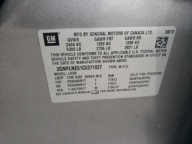 Photo 12 VIN: 2GNFLNE51C6371027 - CHEVROLET EQUINOX 