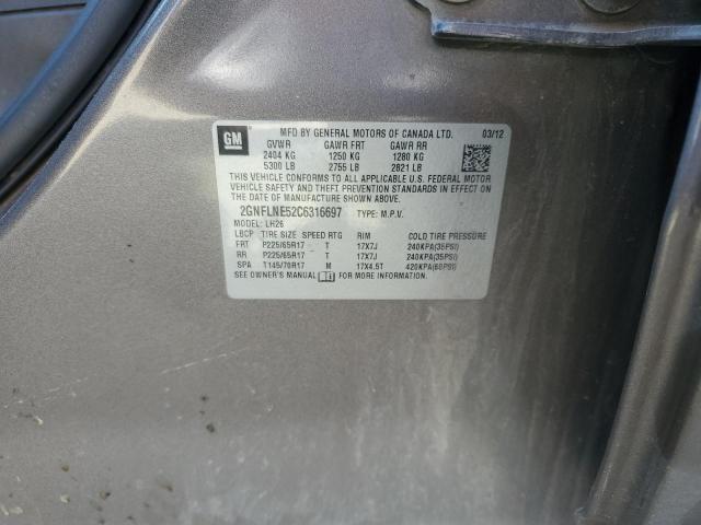 Photo 12 VIN: 2GNFLNE52C6316697 - CHEVROLET EQUINOX LT 