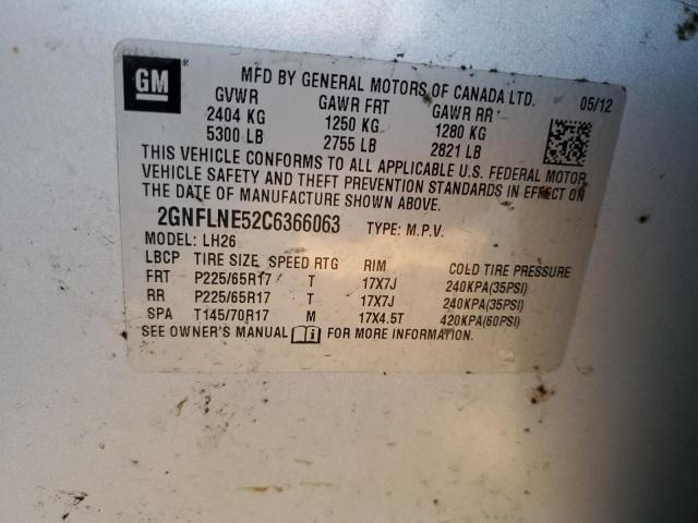 Photo 11 VIN: 2GNFLNE52C6366063 - CHEVROLET EQUINOX 