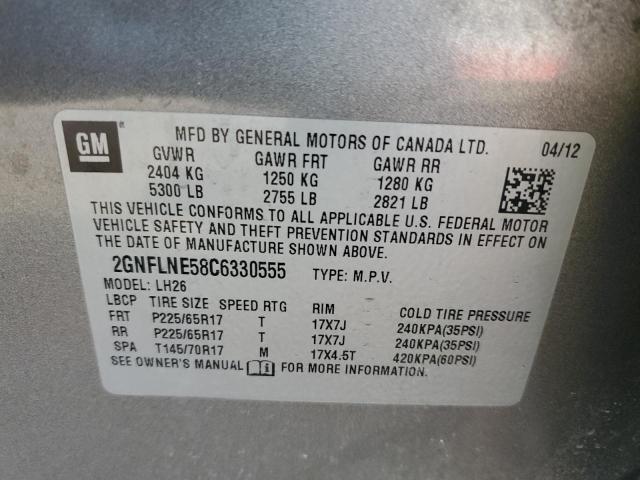 Photo 12 VIN: 2GNFLNE58C6330555 - CHEVROLET EQUINOX LT 