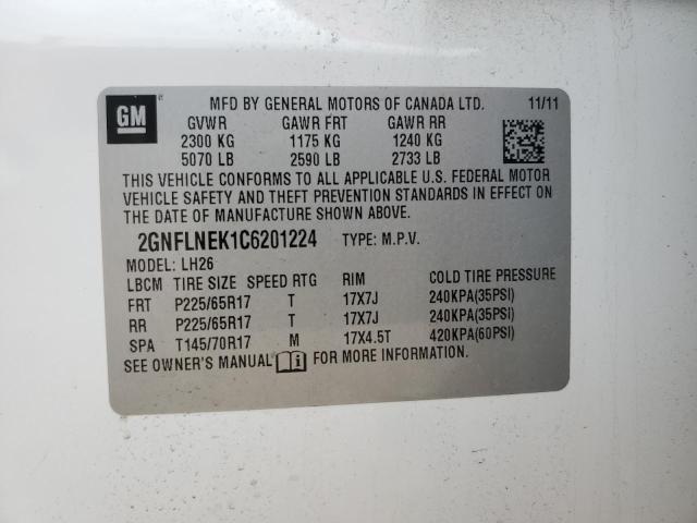 Photo 12 VIN: 2GNFLNEK1C6201224 - CHEVROLET EQUINOX 