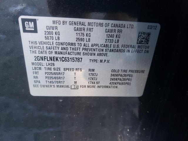 Photo 13 VIN: 2GNFLNEK1C6315787 - CHEVROLET EQUINOX LT 