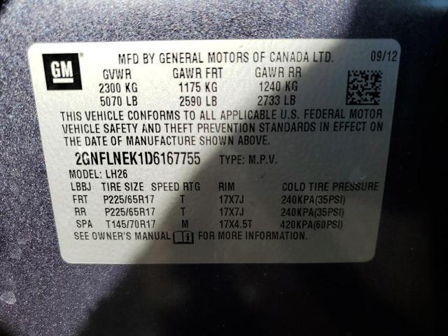 Photo 12 VIN: 2GNFLNEK1D6167755 - CHEVROLET EQUINOX LT 