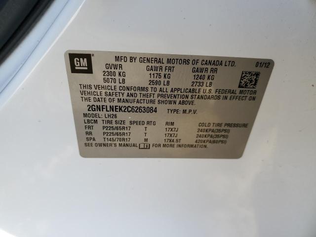 Photo 12 VIN: 2GNFLNEK2C6263084 - CHEVROLET EQUINOX LT 