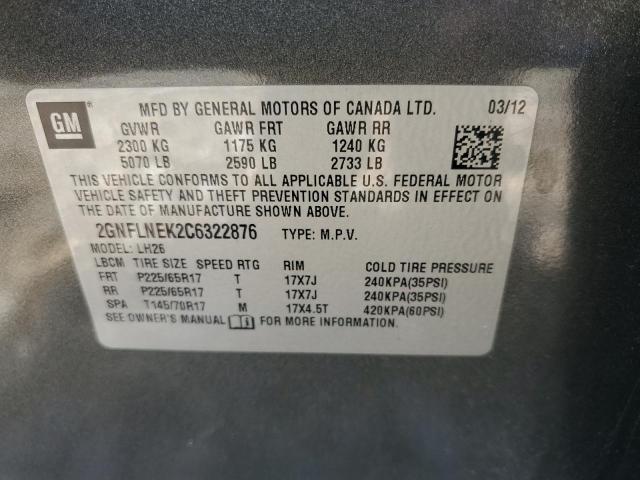 Photo 12 VIN: 2GNFLNEK2C6322876 - CHEVROLET EQUINOX LT 