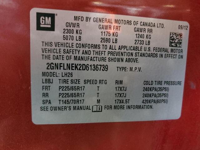 Photo 12 VIN: 2GNFLNEK2D6136739 - CHEVROLET EQUINOX 