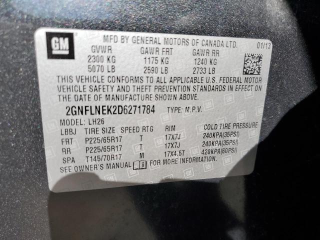 Photo 12 VIN: 2GNFLNEK2D6271784 - CHEVROLET EQUINOX LT 