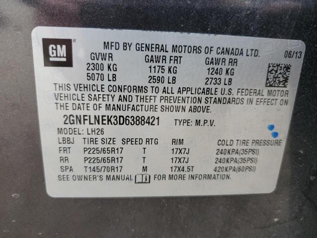 Photo 12 VIN: 2GNFLNEK3D6388421 - CHEVROLET EQUINOX LT 