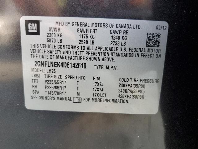 Photo 9 VIN: 2GNFLNEK4D6142610 - CHEVROLET EQUINOX LT 