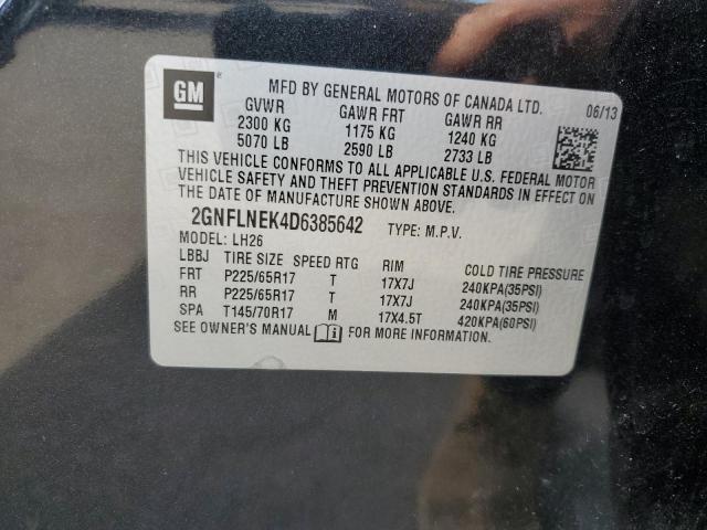 Photo 12 VIN: 2GNFLNEK4D6385642 - CHEVROLET EQUINOX LT 