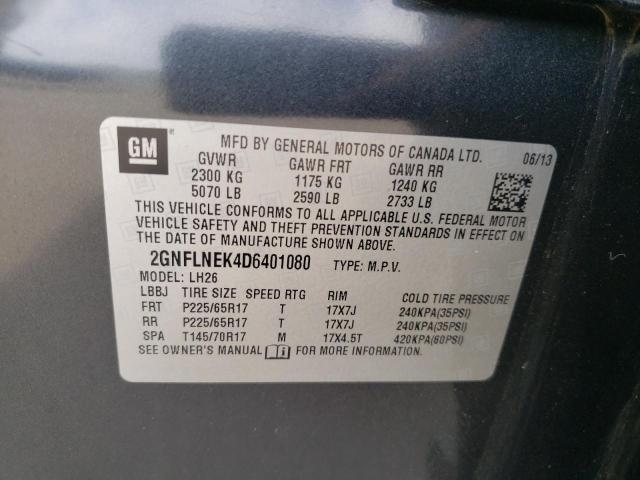 Photo 12 VIN: 2GNFLNEK4D6401080 - CHEVROLET EQUINOX LT 