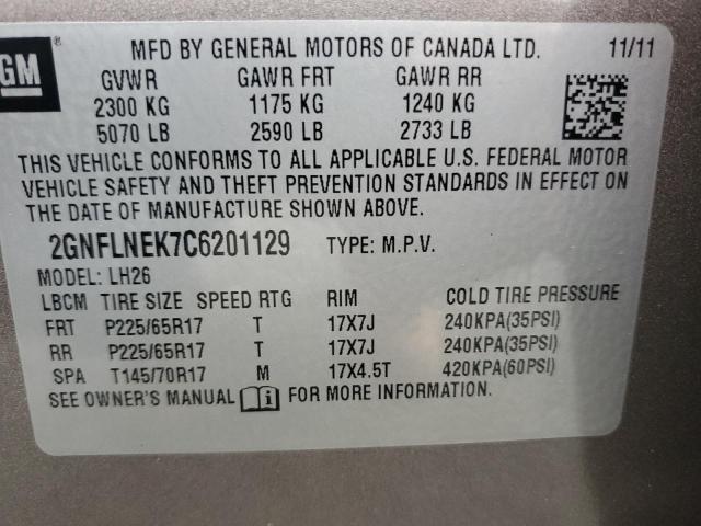 Photo 12 VIN: 2GNFLNEK7C6201129 - CHEVROLET EQUINOX 