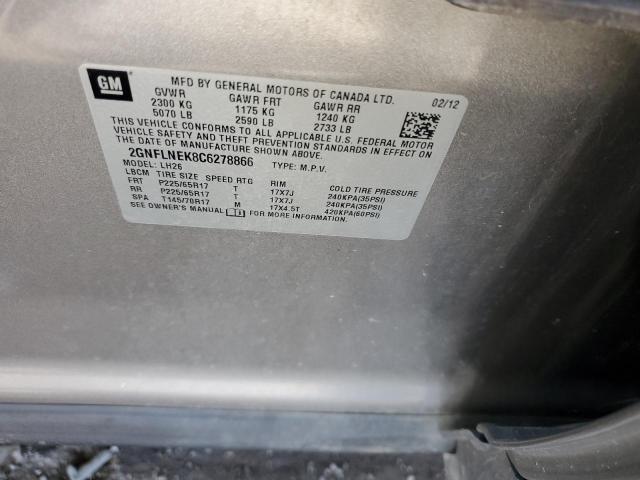 Photo 12 VIN: 2GNFLNEK8C6278866 - CHEVROLET EQUINOX 