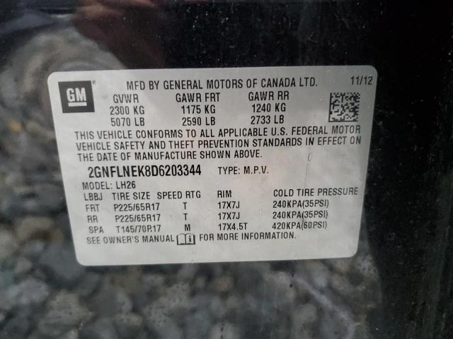 Photo 12 VIN: 2GNFLNEK8D6203344 - CHEVROLET EQUINOX 