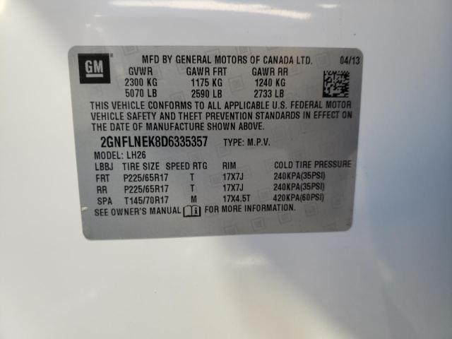 Photo 9 VIN: 2GNFLNEK8D6335357 - CHEVROLET EQUINOX LT 