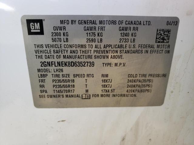 Photo 12 VIN: 2GNFLNEK8D6352739 - CHEVROLET EQUINOX LT 