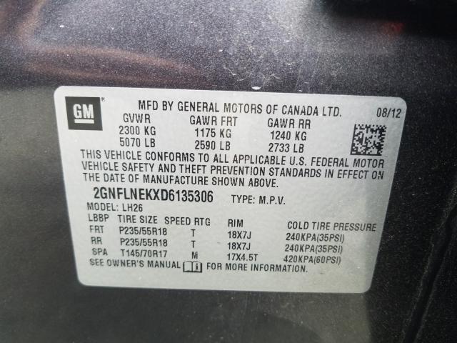 Photo 9 VIN: 2GNFLNEKXD6135306 - CHEVROLET EQUINOX LT 