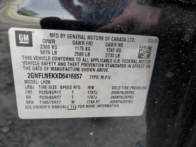 Photo 9 VIN: 2GNFLNEKXD6416957 - CHEVROLET EQUINOX LT 